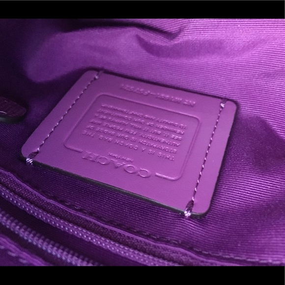 NWT coach Mini BENNET satchel fuchsia hyacinth - Picture 3 of 3